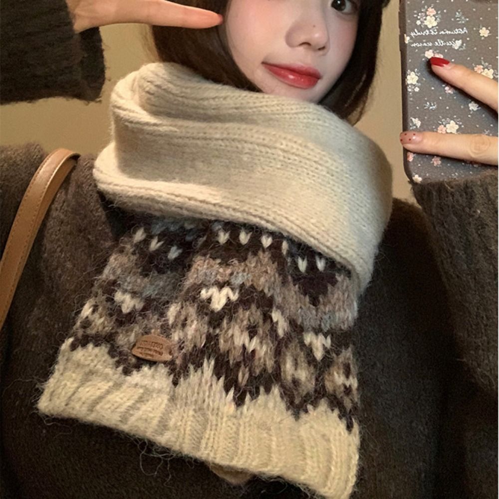 Classic Wool Jacquard Knitted  - Wool Scarf Men 리뷰 및 가격