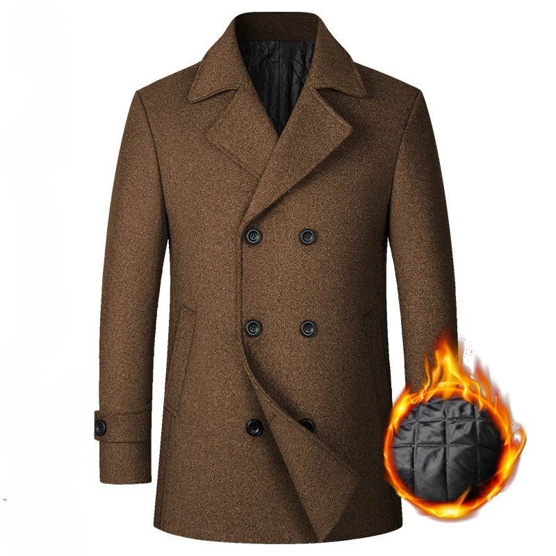 2026 Men's Double Breasted Woo - Wool Coat Peacoat 리뷰 및 가격