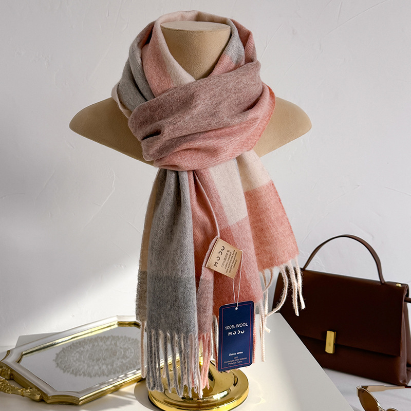 Winter 100% Merino Wool Scarf  - Wool Scarf Men 리뷰 및 가격