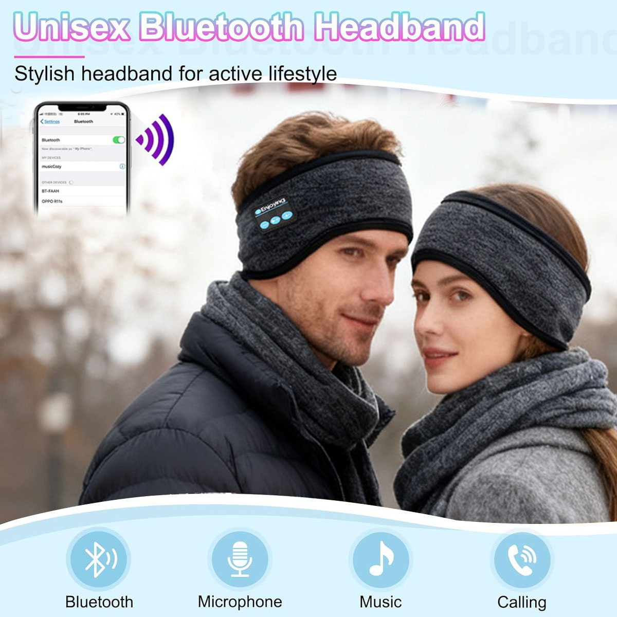 Wireless Bluetooth Headphones  - Winter Headband Fleece 리뷰 및 가격