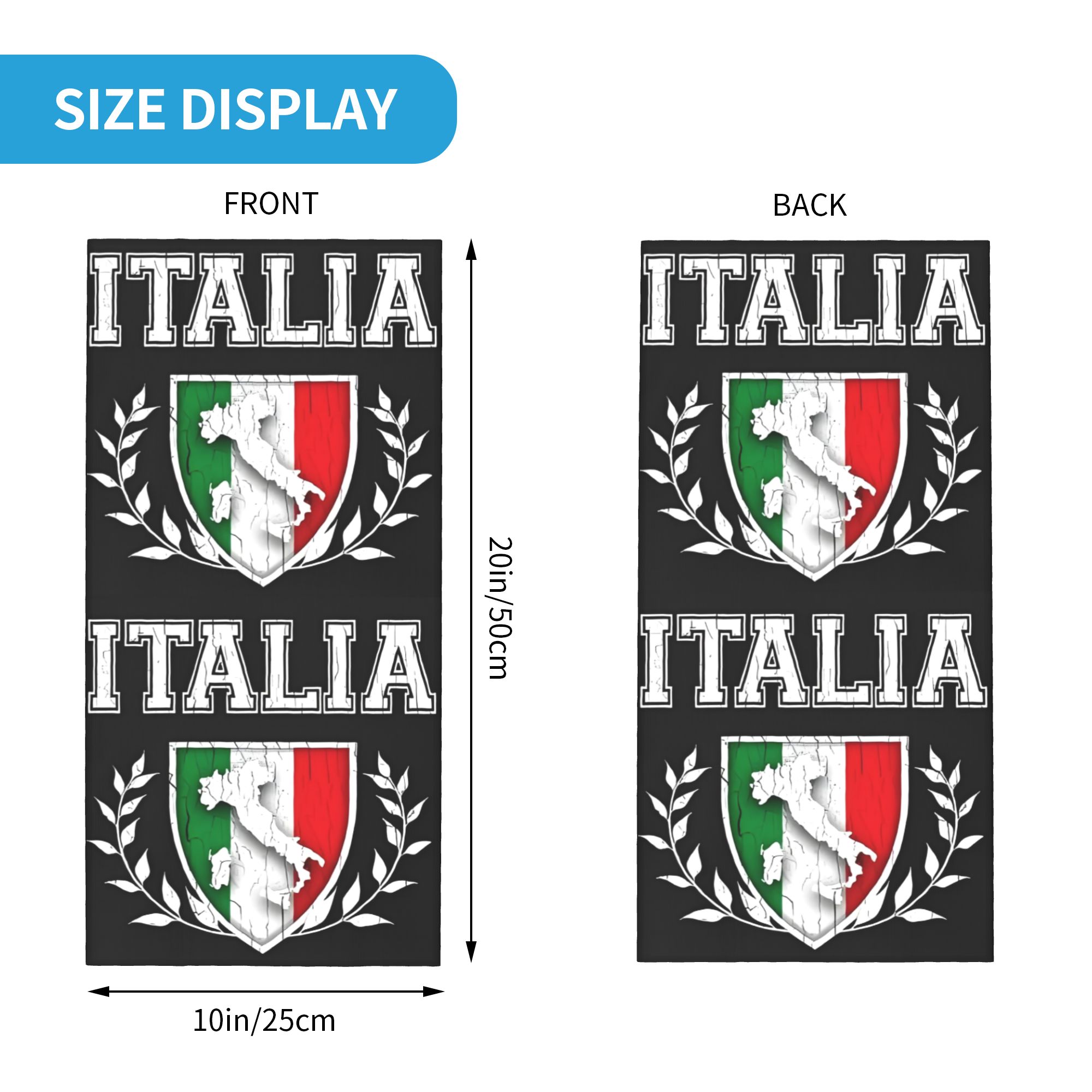 Custom Italy Flag Bandana Neck - Neck Gaiter Fleece 리뷰 및 가격