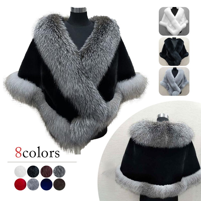 Women Winter Faux Mink Fox Fur - Shawl Wrap Winter 리뷰 및 가격