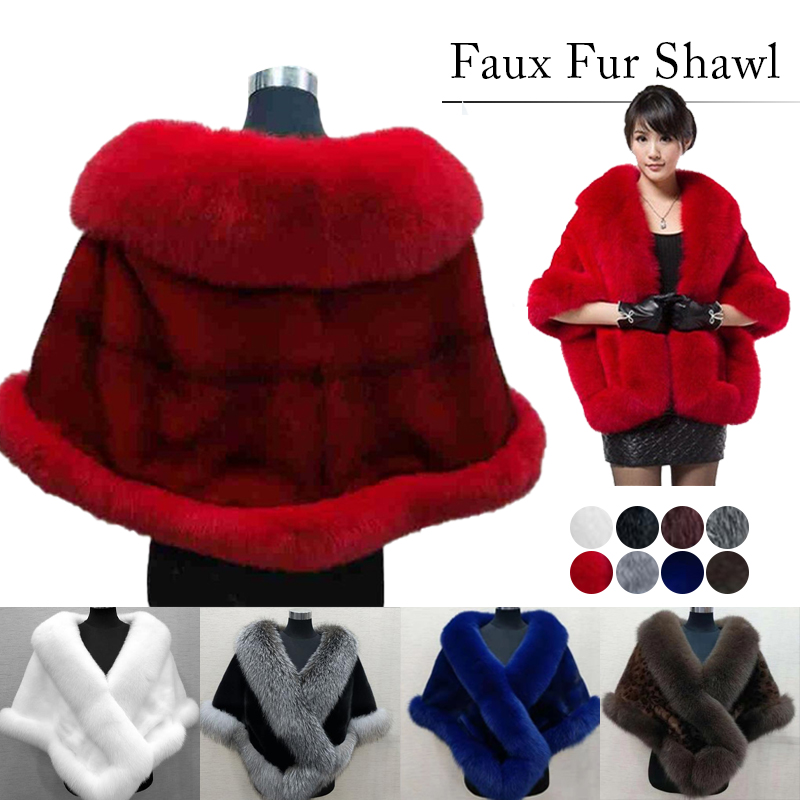 Women Winter Faux Mink Fox Fur - Shawl Wrap Winter 리뷰 및 가격