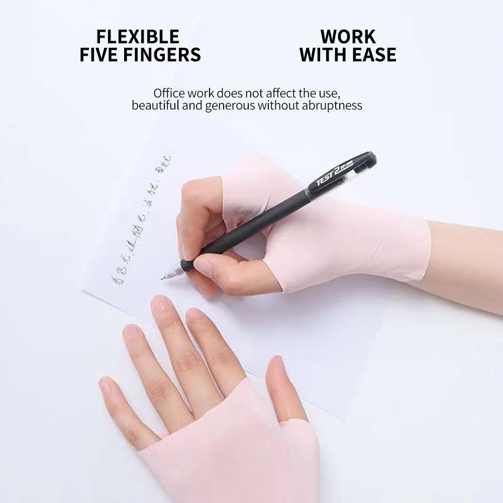 Fingerless Silky Ice Silk Sun  - Touch Screen Gloves 리뷰 및 가격