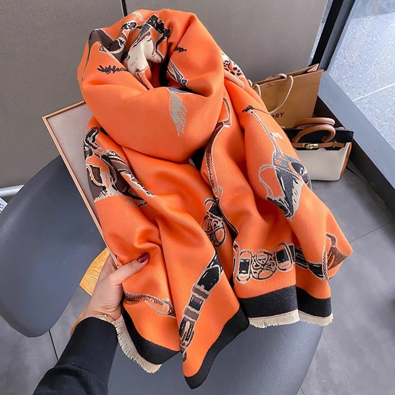 Retro Rider Horse Imitation Ca - Wool Scarf Men 리뷰 및 가격