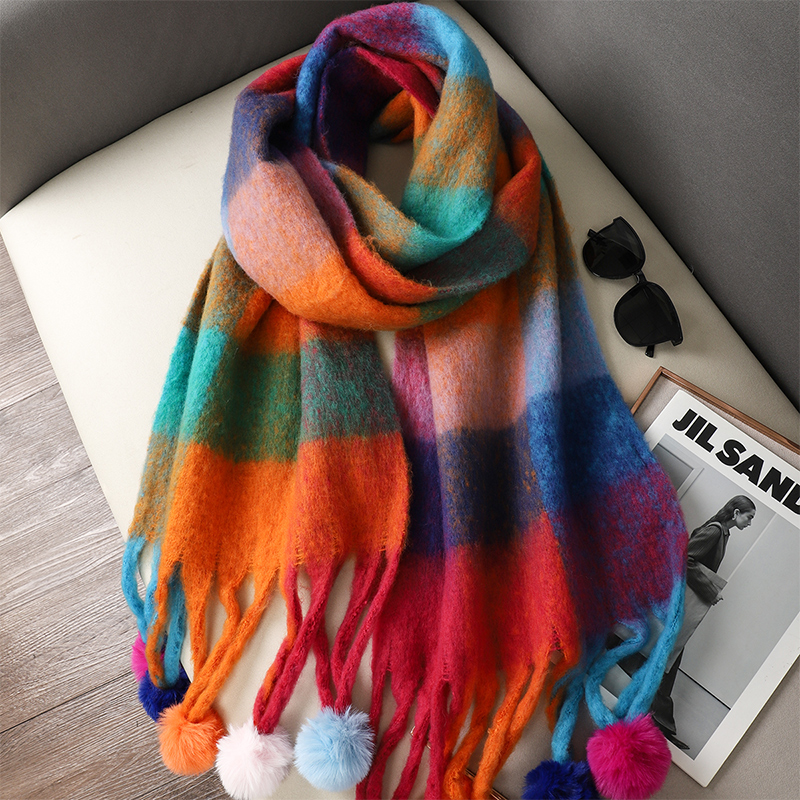 Luxury Plaid Scarf Winter Warm - Cashmere Pashmina Wrap 리뷰 및 가격