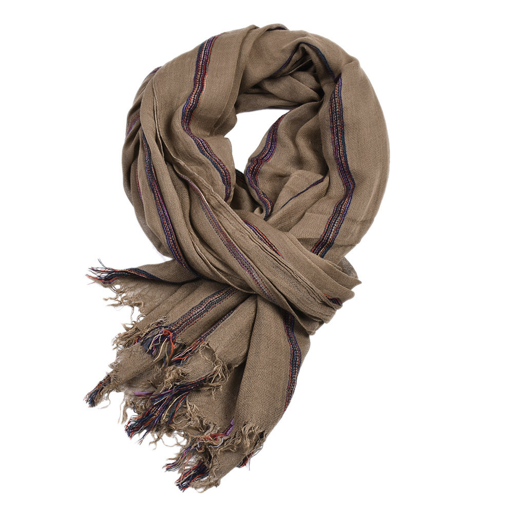 Cotton Linen Fashion Striped M - Wool Scarf Men 리뷰 및 가격