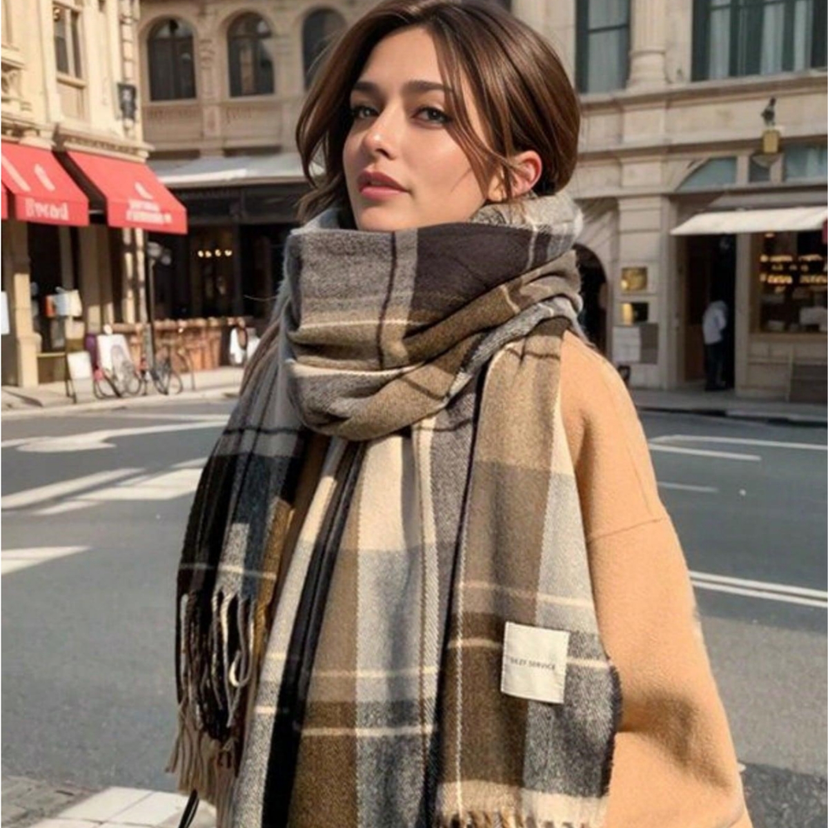 1 pc Fashionable and warm Brit - Wool Scarf Men 리뷰 및 가격