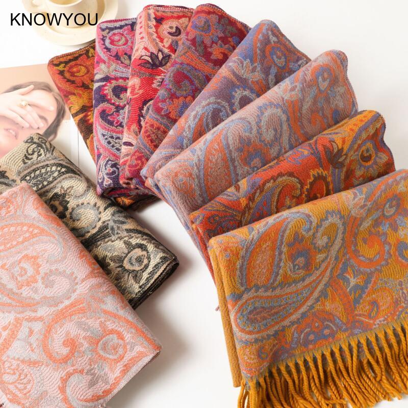 Reversible Jacquard Warm Cashm - Cashmere Pashmina Wrap 리뷰 및 가격