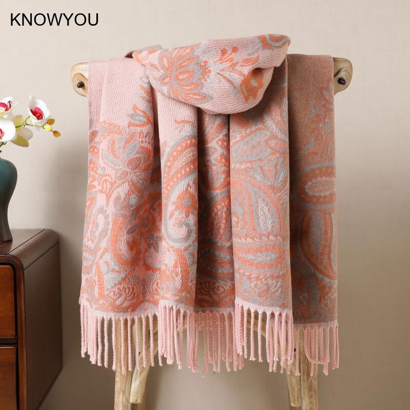 Reversible Jacquard Warm Cashm - Cashmere Pashmina Wrap 리뷰 및 가격